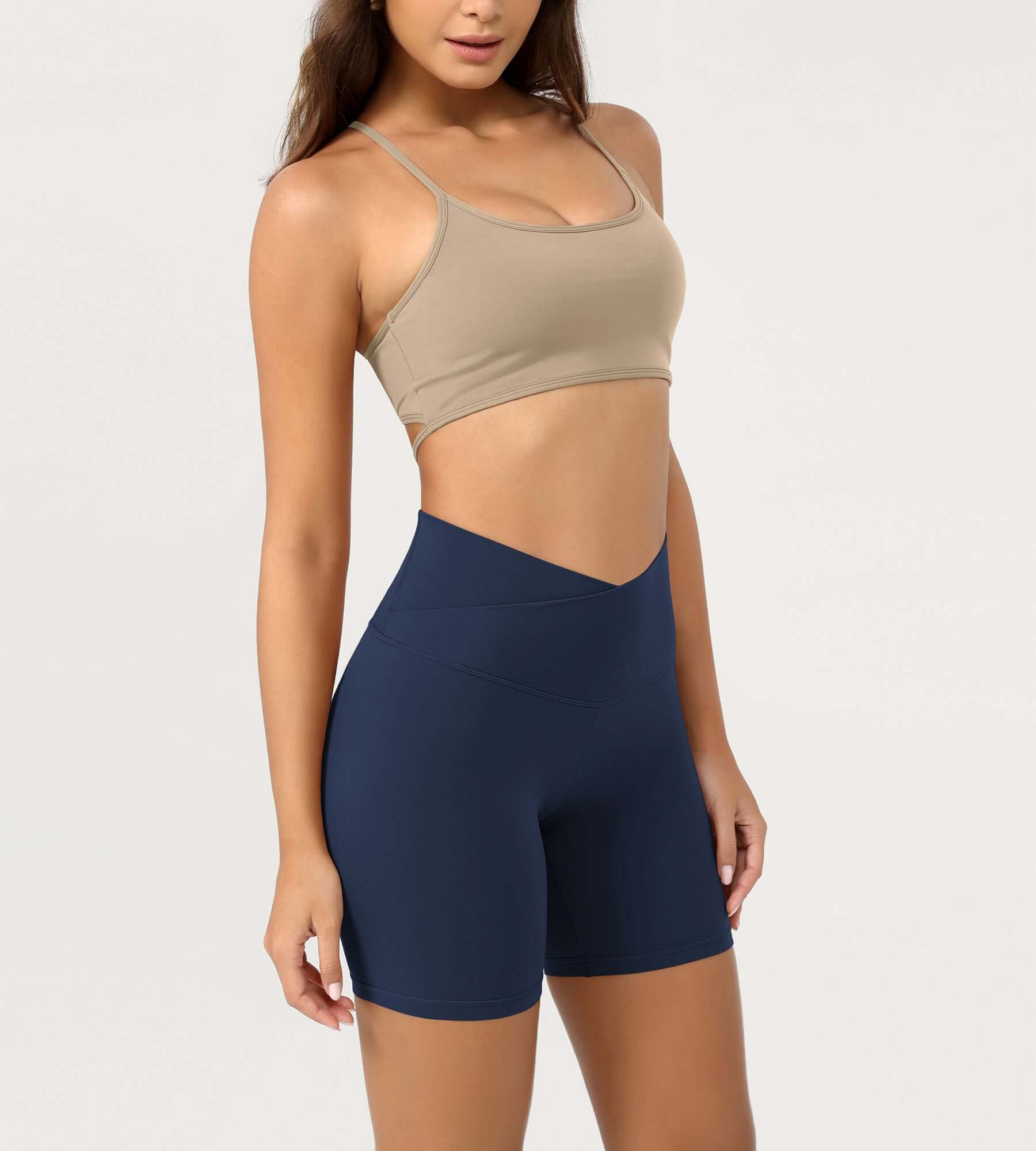 Cloud Feeling 6 Crossover Yoga Shorts - ododos