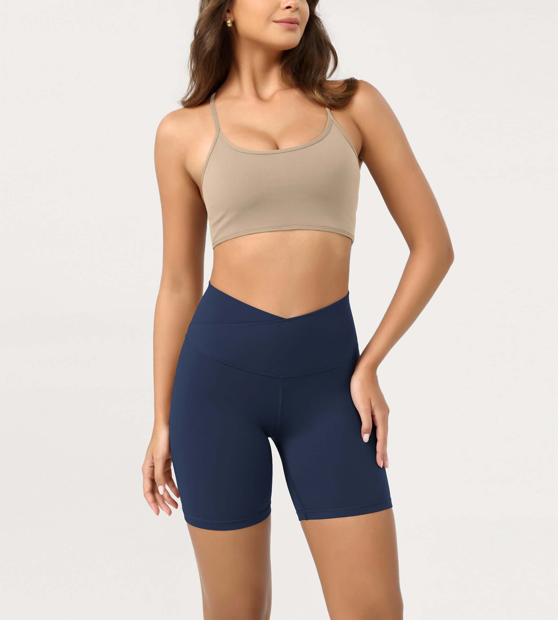 Cloud Feeling 6 Crossover Yoga Shorts - ododos