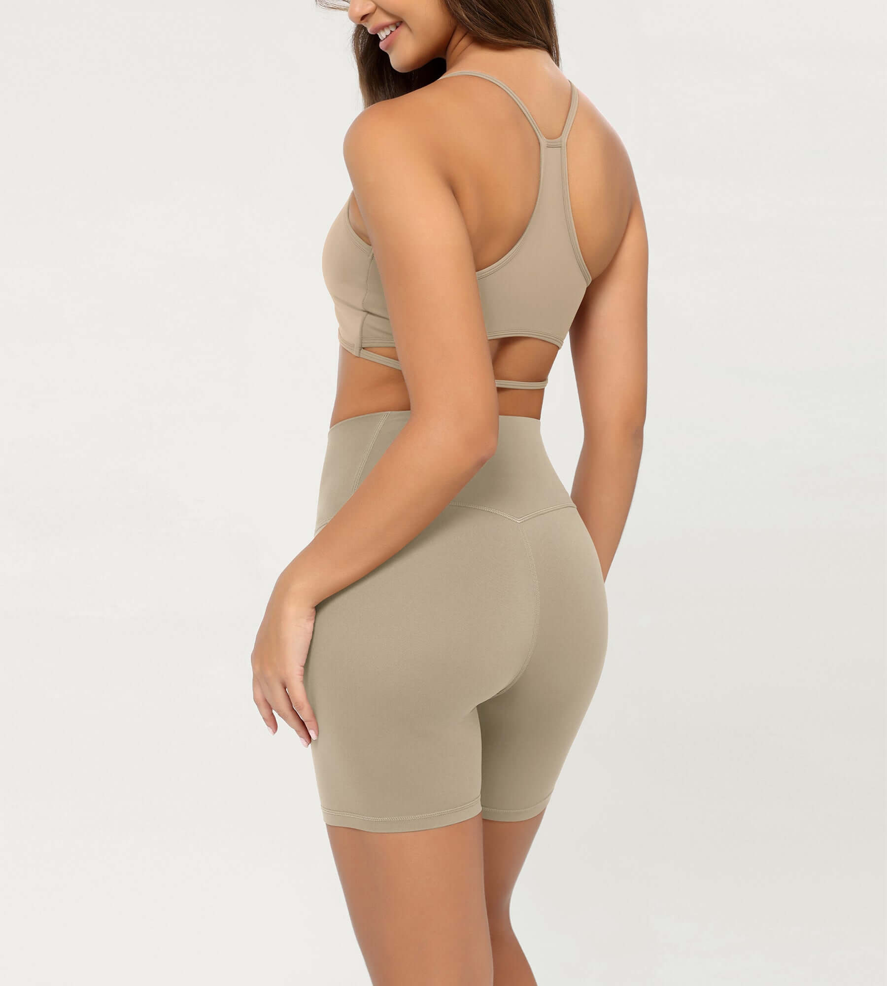 Cloud Feeling 6 Crossover Yoga Shorts - ododos