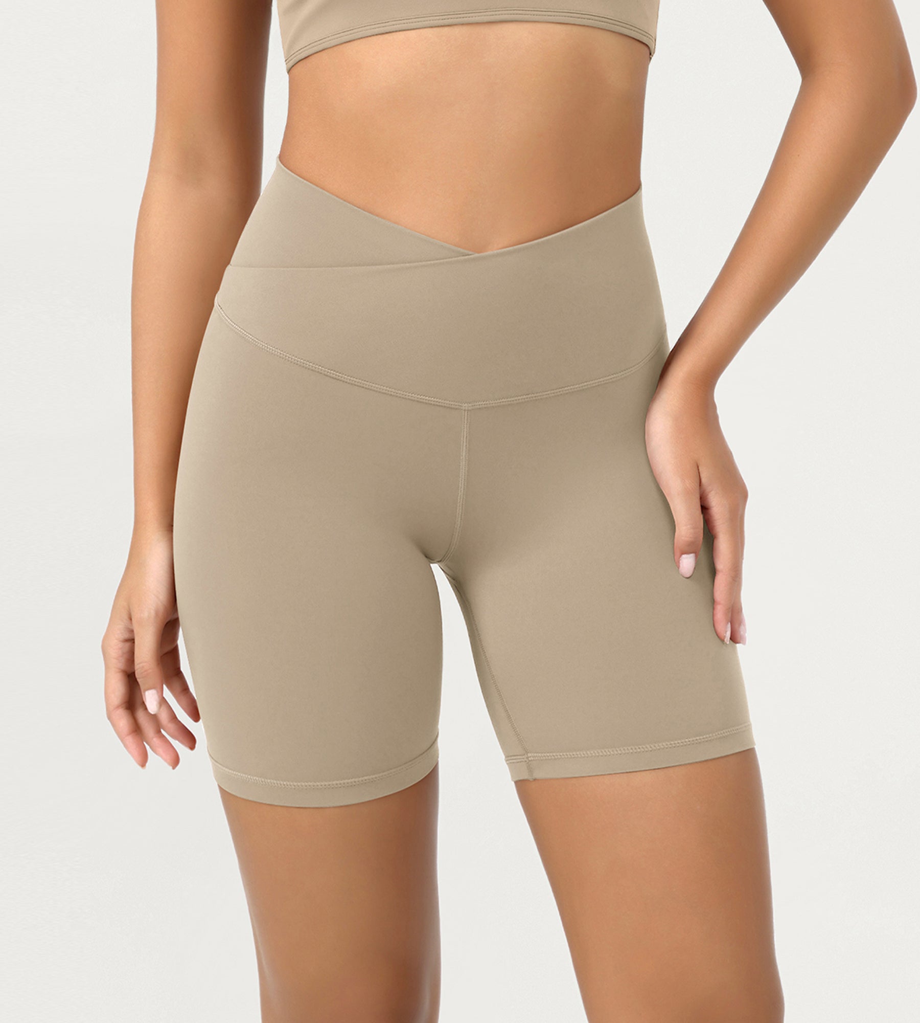 Cloud Feeling 6" Crossover Yoga Shorts - ododos