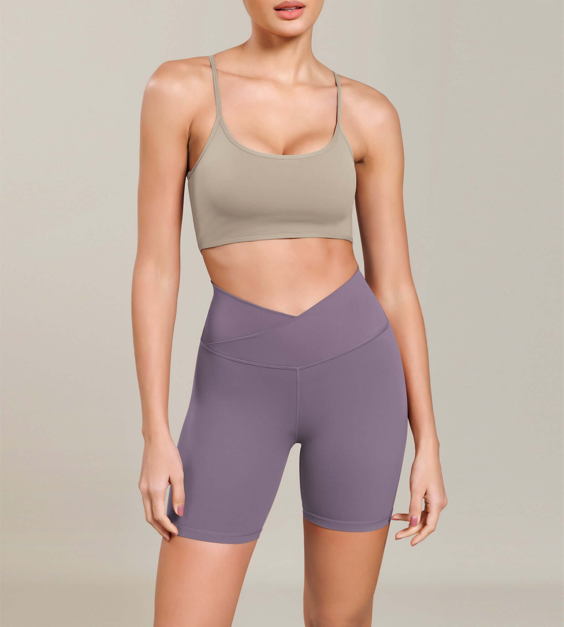 Cloud Feeling 6 Cross Waist Yoga Lounge Shorts - ododos