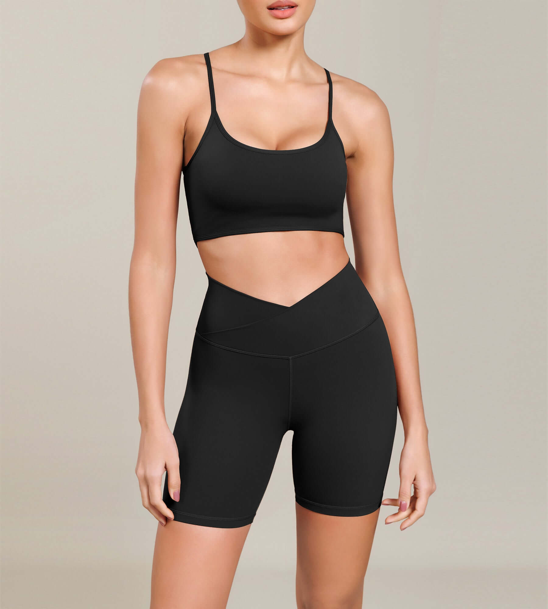 Cloud Feeling 6 Cross Waist Yoga Lounge Shorts - ododos