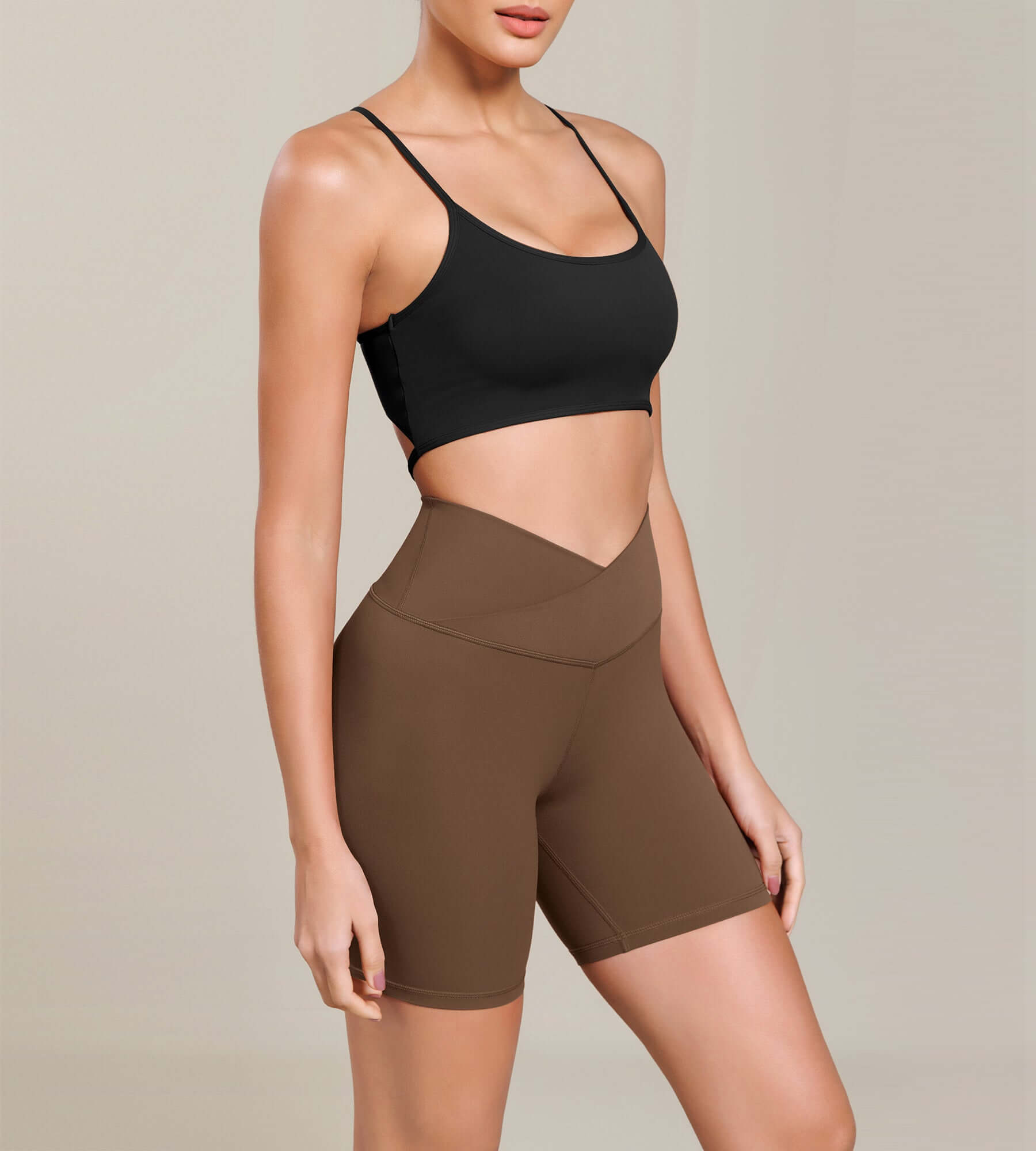 Cloud Feeling 6 Cross Waist Yoga Lounge Shorts - ododos