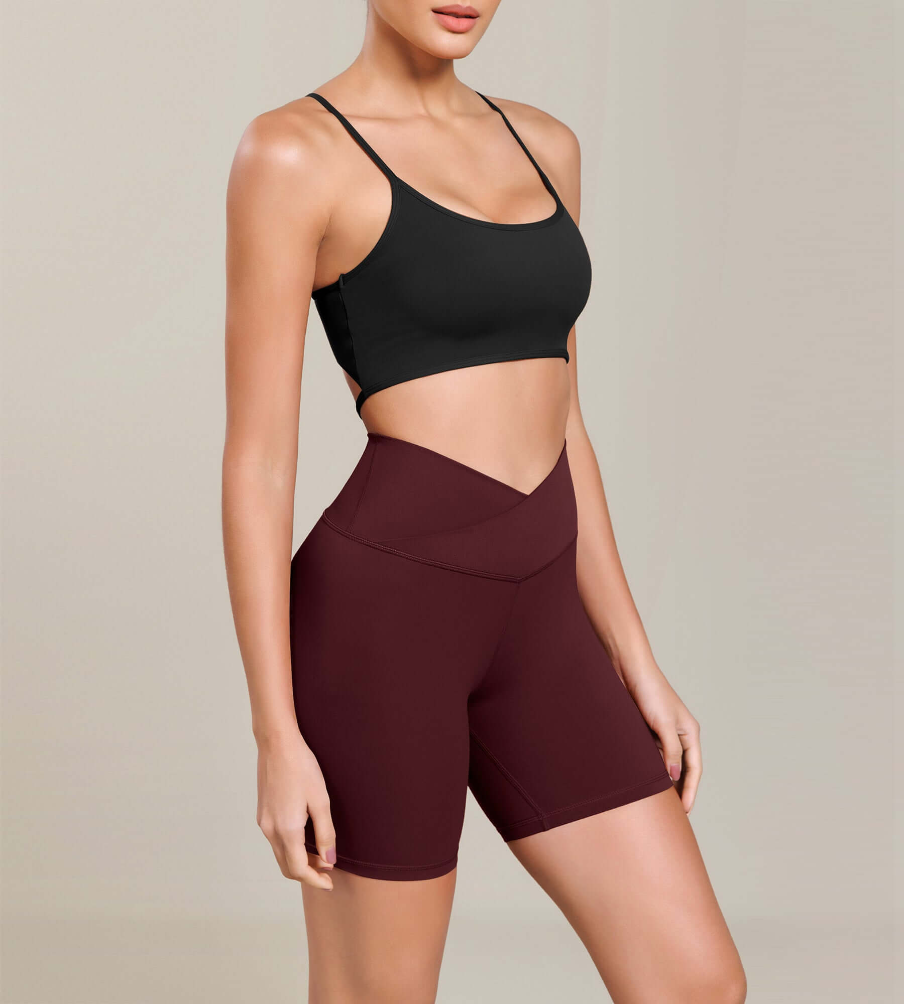 Cloud Feeling 6 Cross Waist Yoga Lounge Shorts - ododos