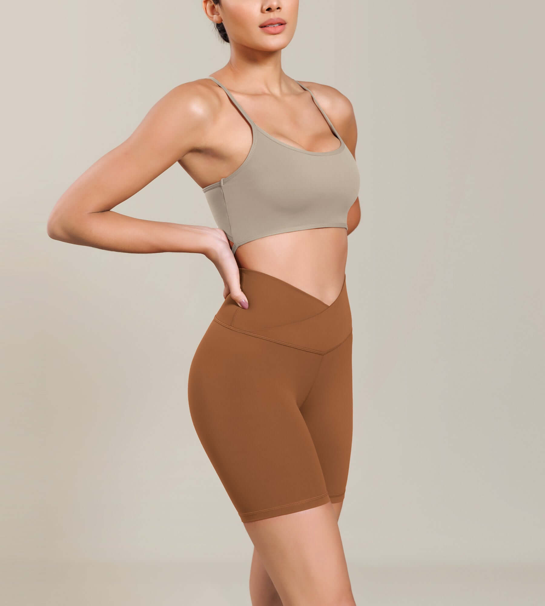 Cloud Feeling 6 Cross Waist Yoga Lounge Shorts - ododos