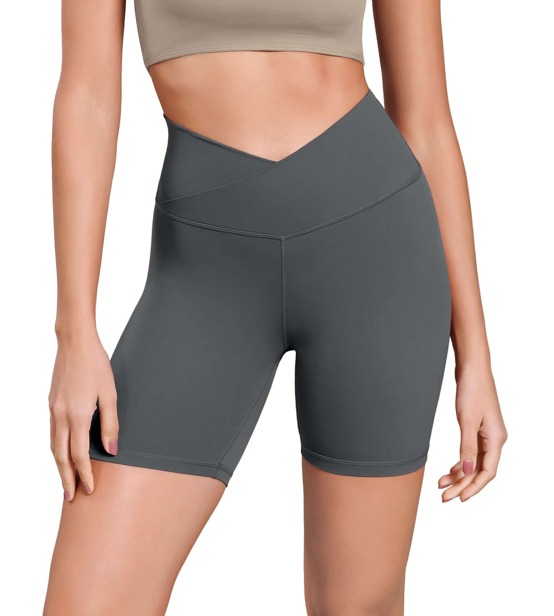 Cloud Feeling 6 Cross Waist Yoga Lounge Shorts - ododos