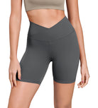 Cloud Feeling 6" Cross Waist Yoga Lounge Shorts - ododos