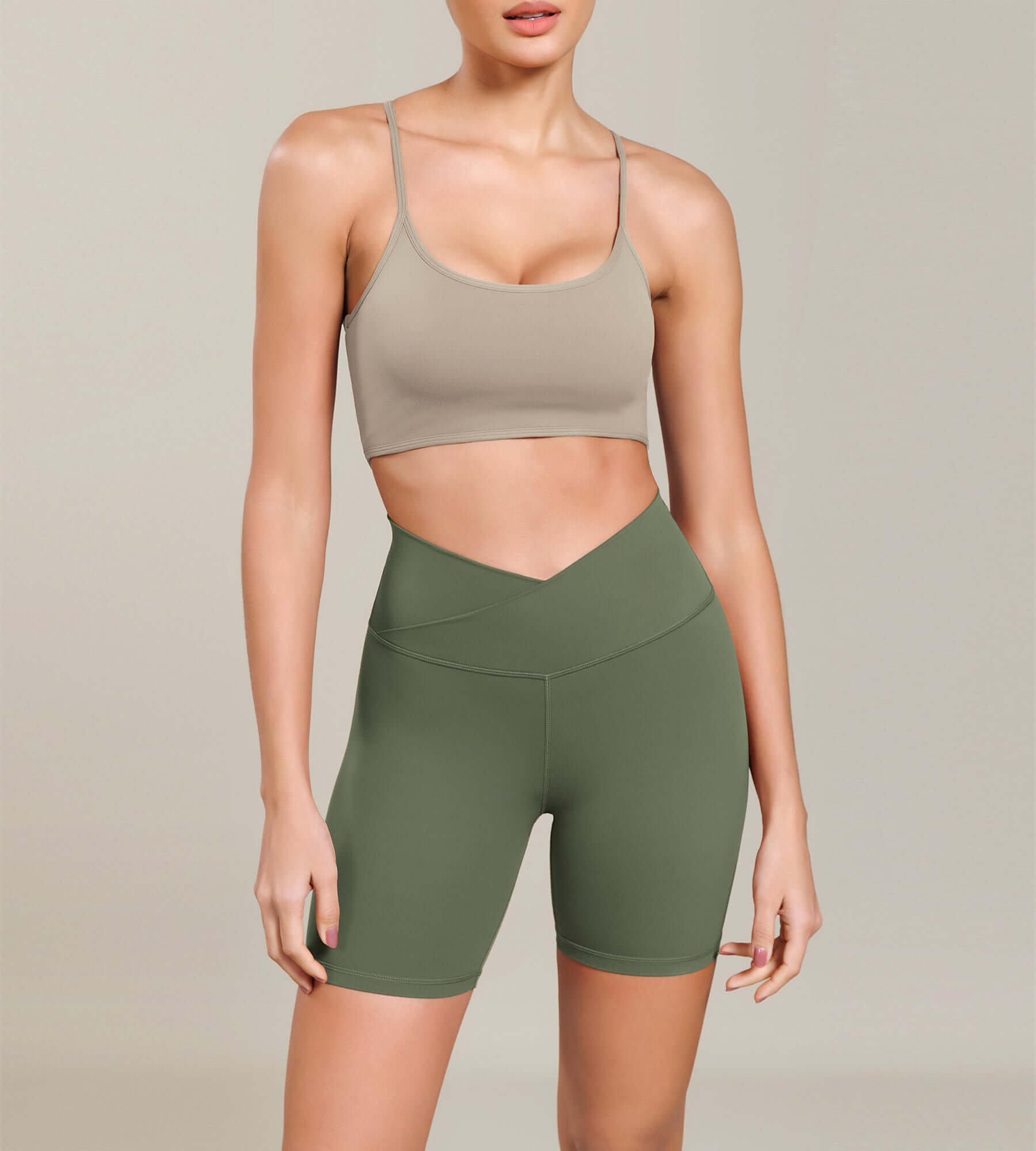 Cloud Feeling 6 Cross Waist Yoga Lounge Shorts - ododos