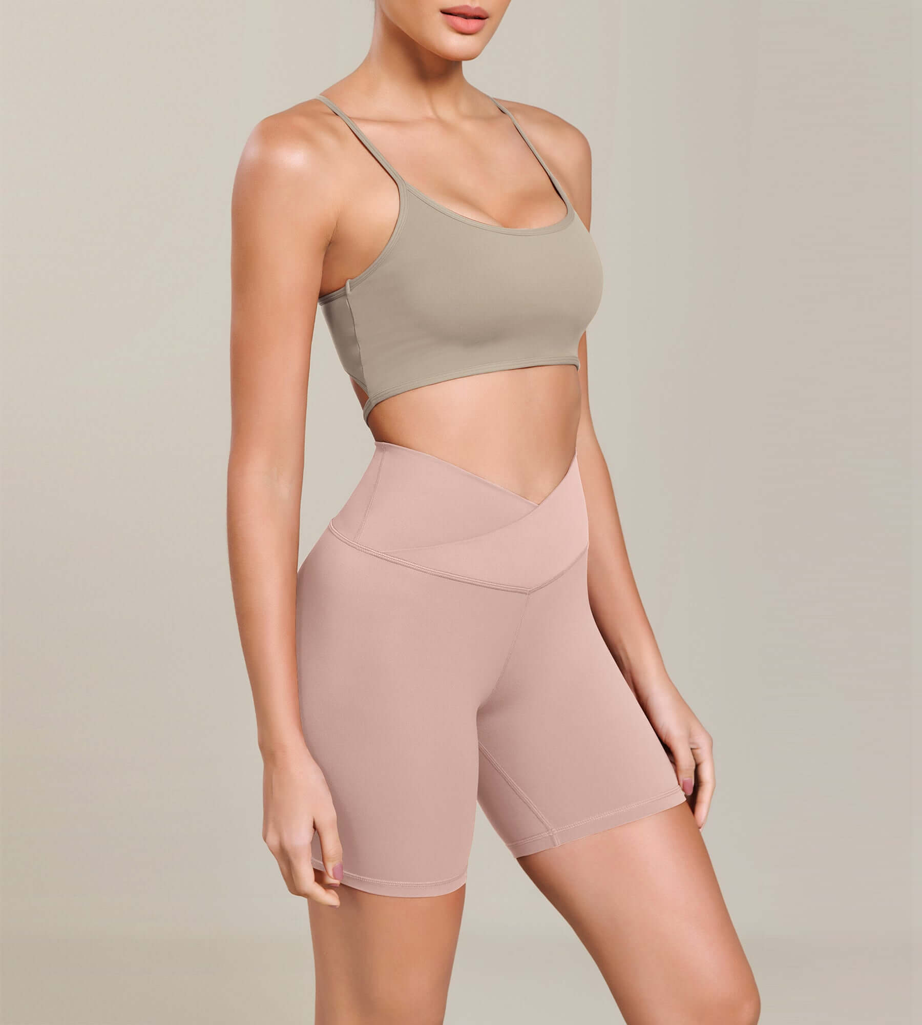 Cloud Feeling 6 Cross Waist Yoga Lounge Shorts - ododos