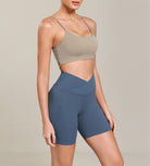 Cloud Feeling 6" Cross Waist Yoga Lounge Shorts - ododos