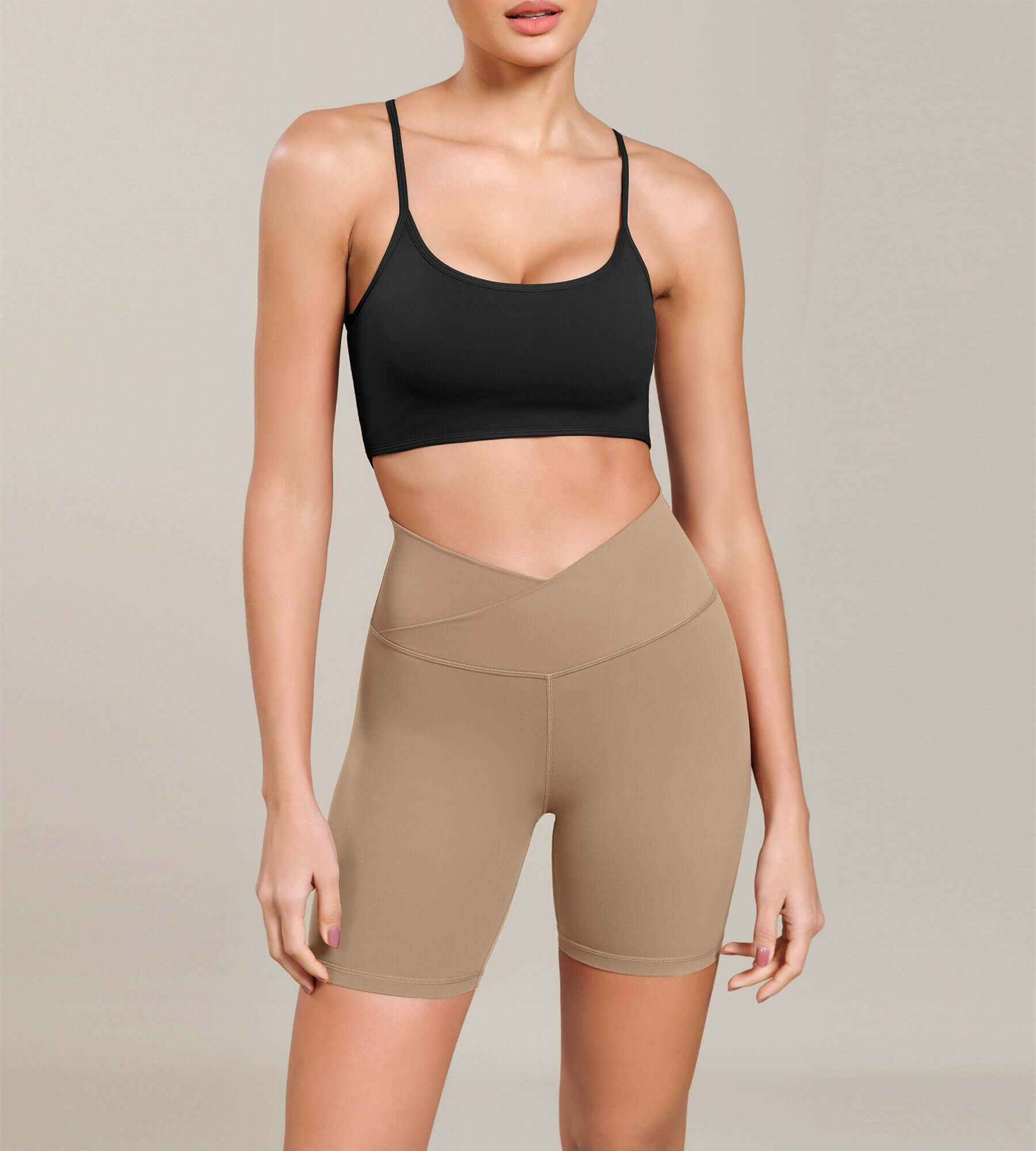 Cloud Feeling 6 Cross Waist Yoga Lounge Shorts - ododos