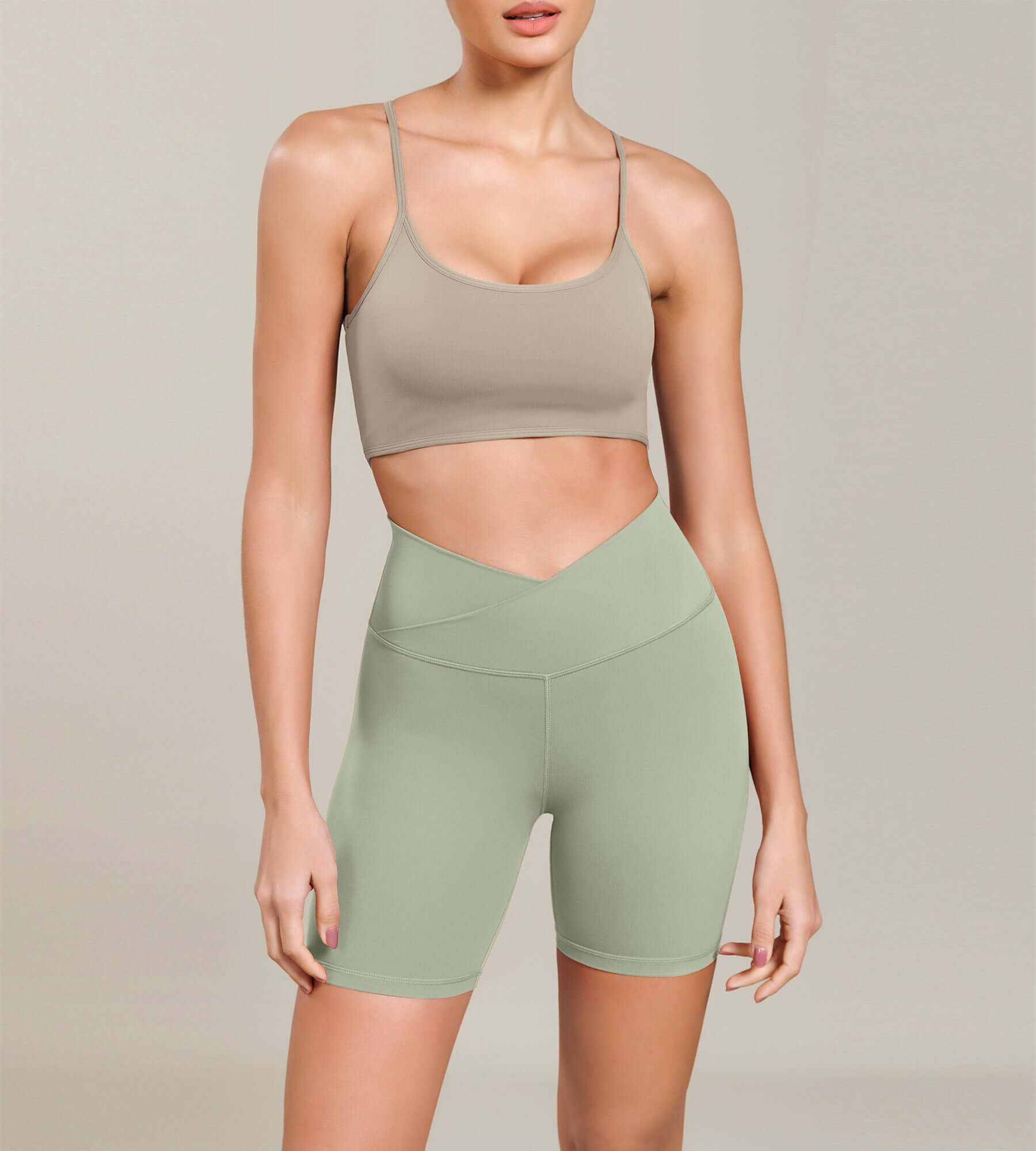 Cloud Feeling 6 Cross Waist Yoga Lounge Shorts - ododos