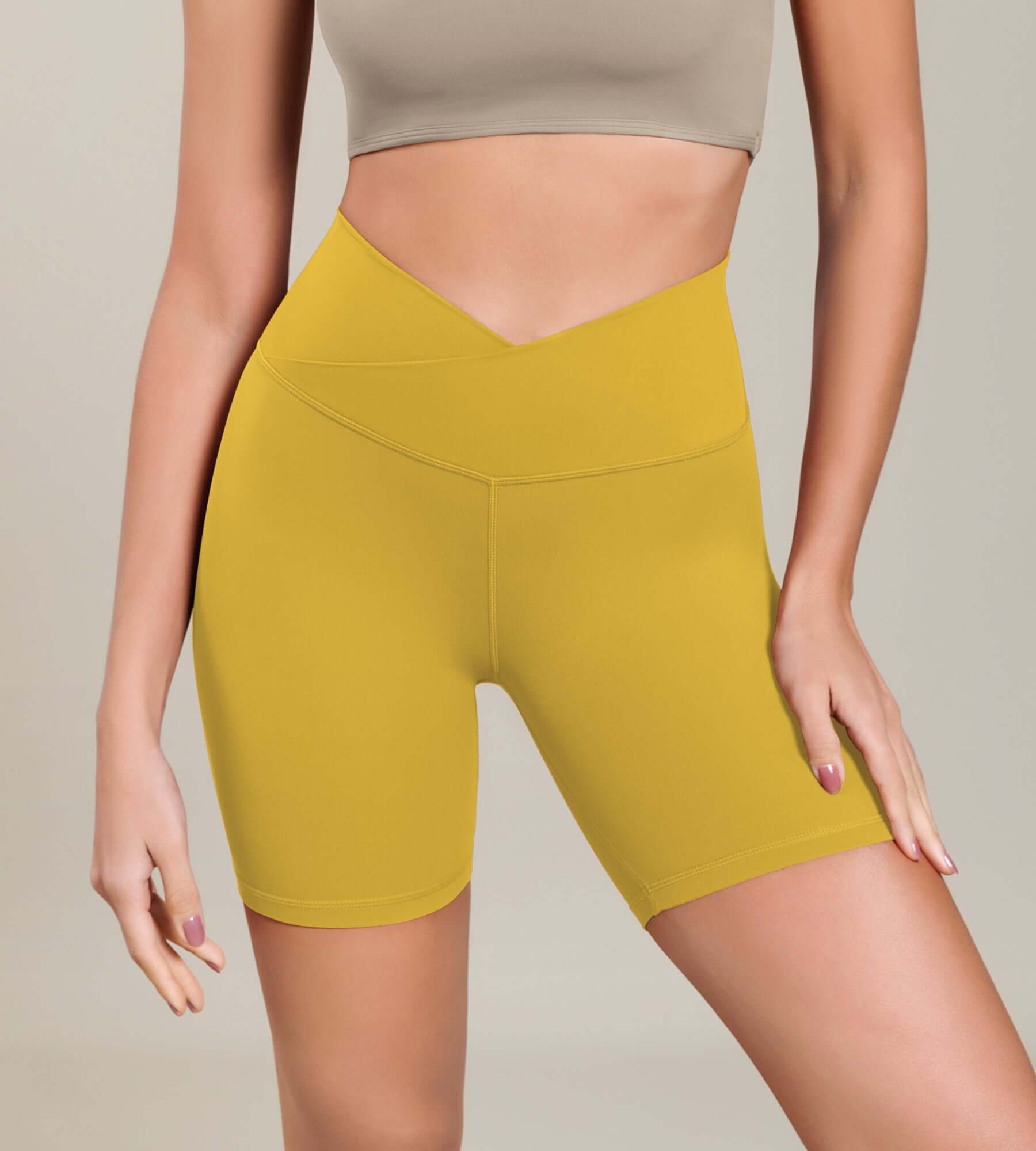 Cloud Feeling 6 Cross Waist Yoga Lounge Shorts - ododos