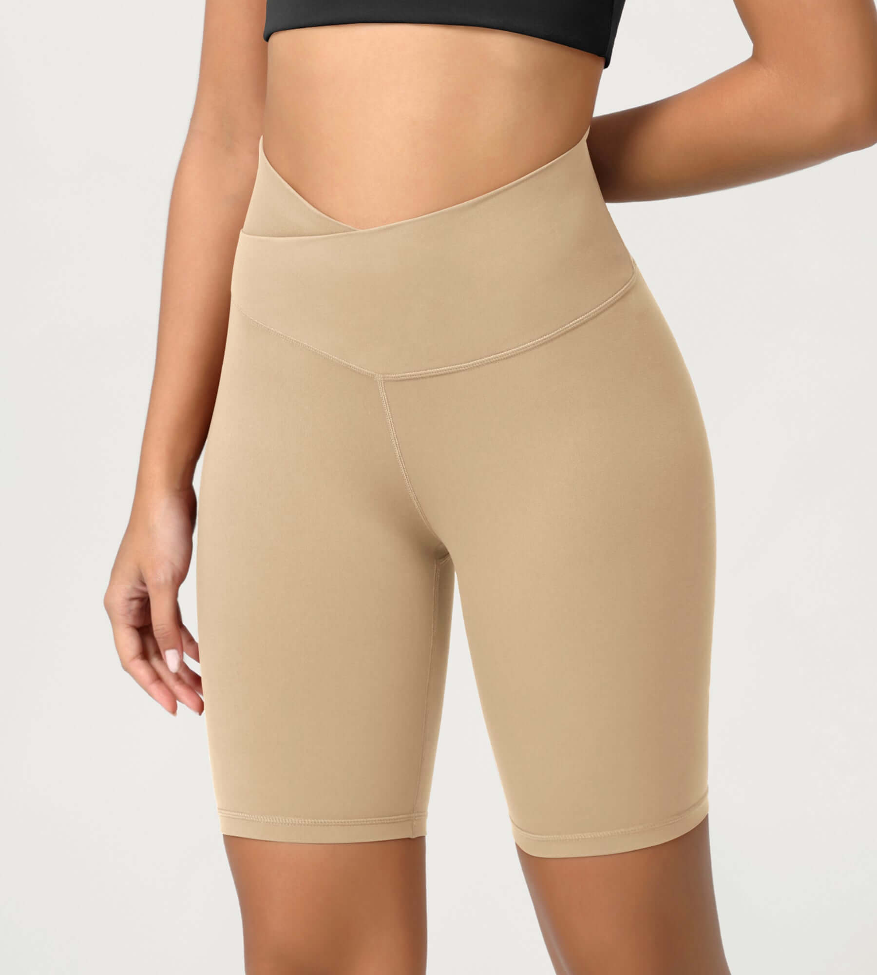 Cloud Feeling 8 Crossover Yoga Shorts - ododos