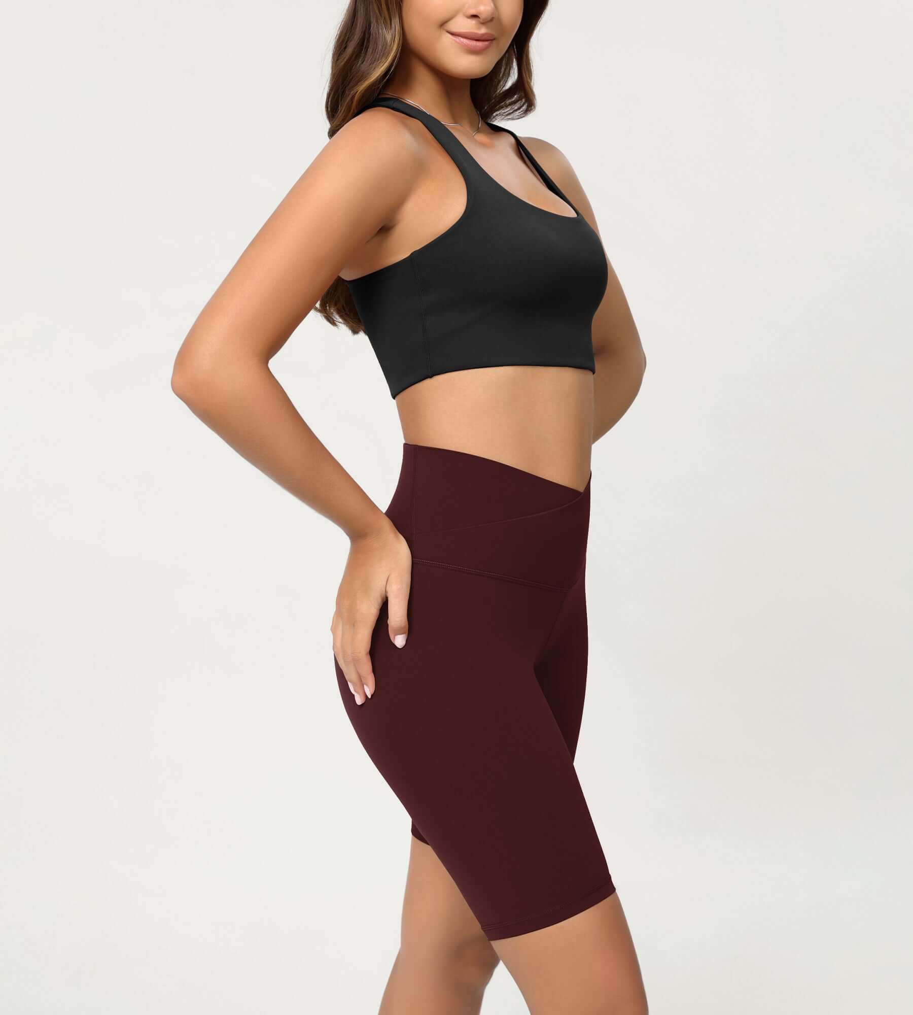 Cloud Feeling 8 Crossover Yoga Shorts - ododos