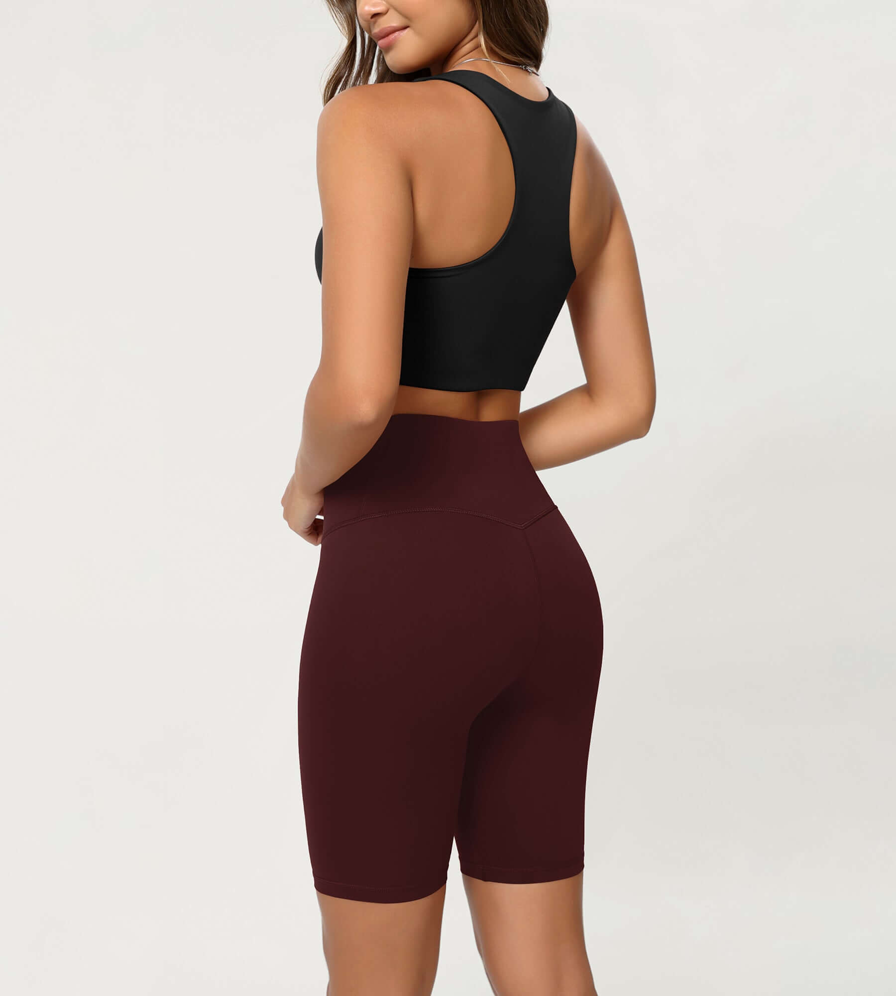 Cloud Feeling 8 Crossover Yoga Shorts - ododos