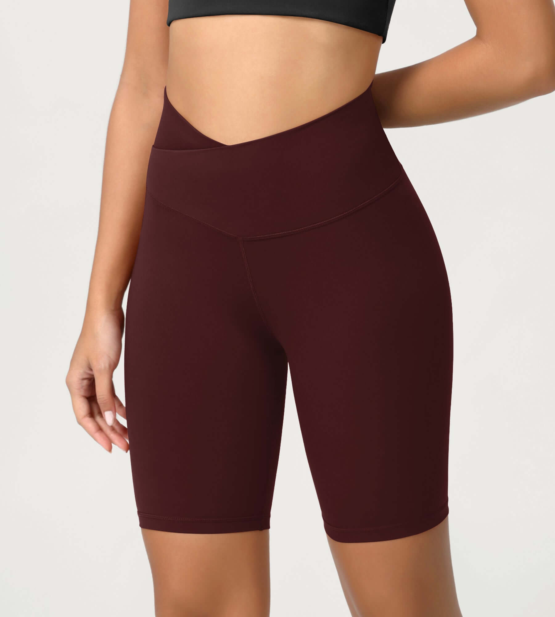 Cloud Feeling 8 Crossover Yoga Shorts - ododos