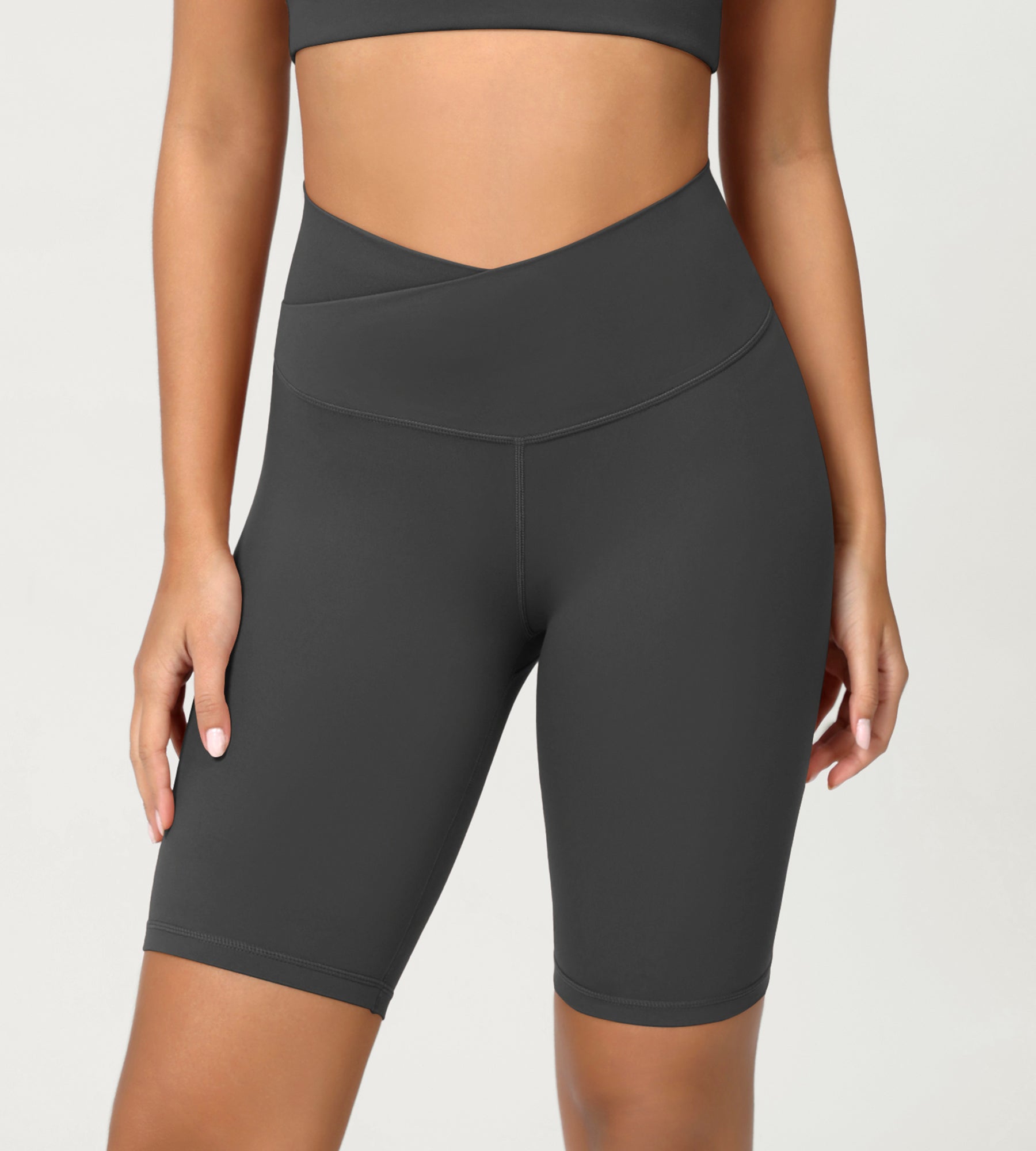 Cloud Feeling 8" Crossover Yoga Shorts - ododos