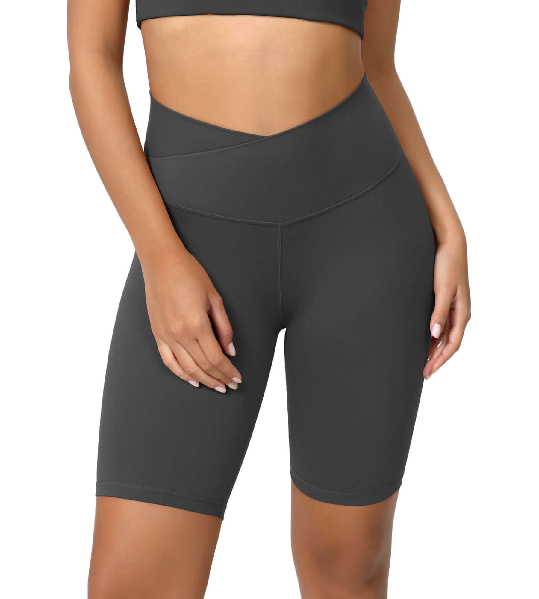 Cloud Feeling 8 Crossover Yoga Shorts - ododos