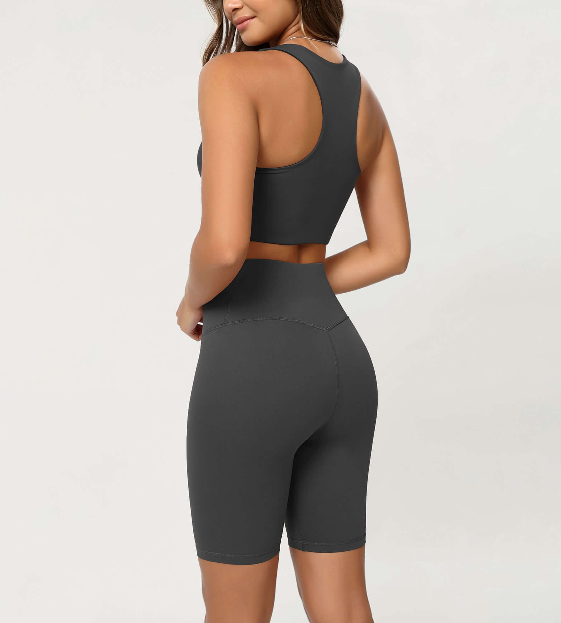 Cloud Feeling 8 Crossover Yoga Shorts - ododos