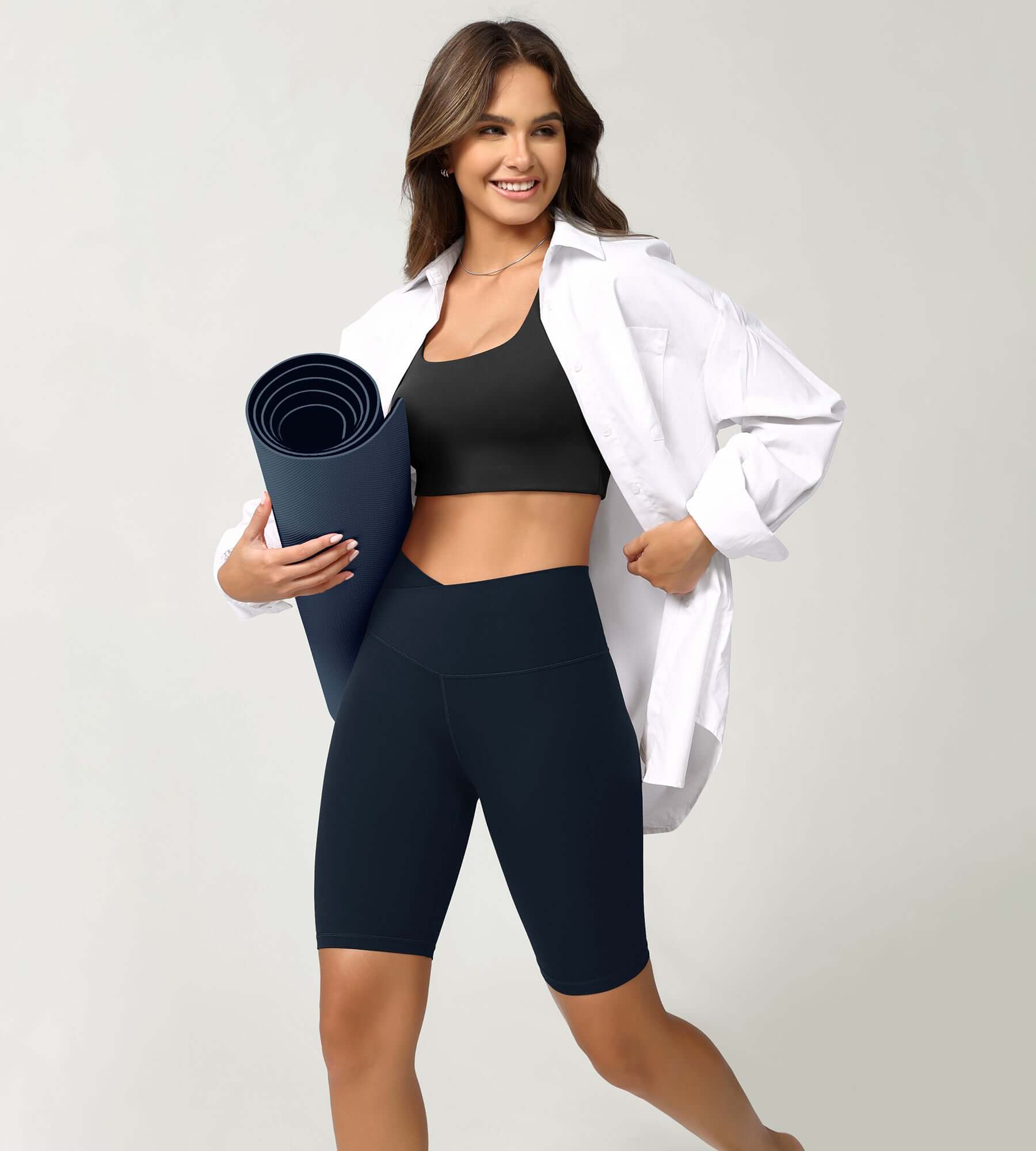 Cloud Feeling 8 Crossover Yoga Shorts - ododos