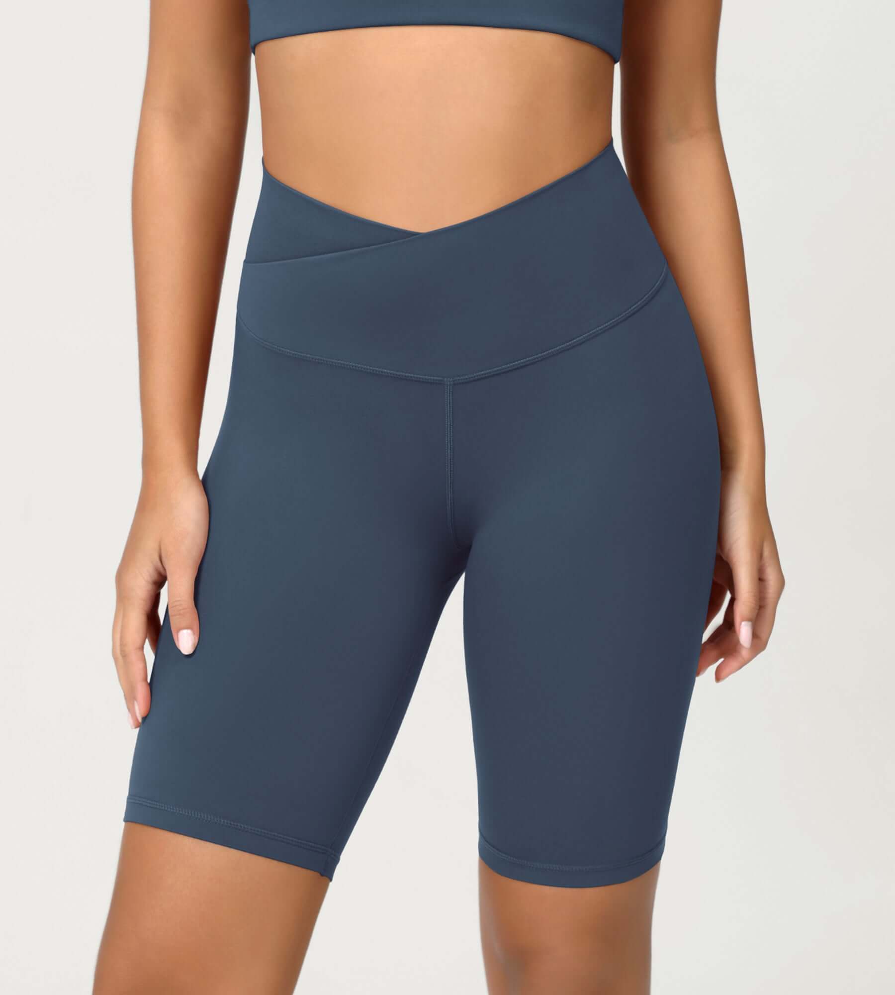 Cloud Feeling 8 Crossover Yoga Shorts - ododos