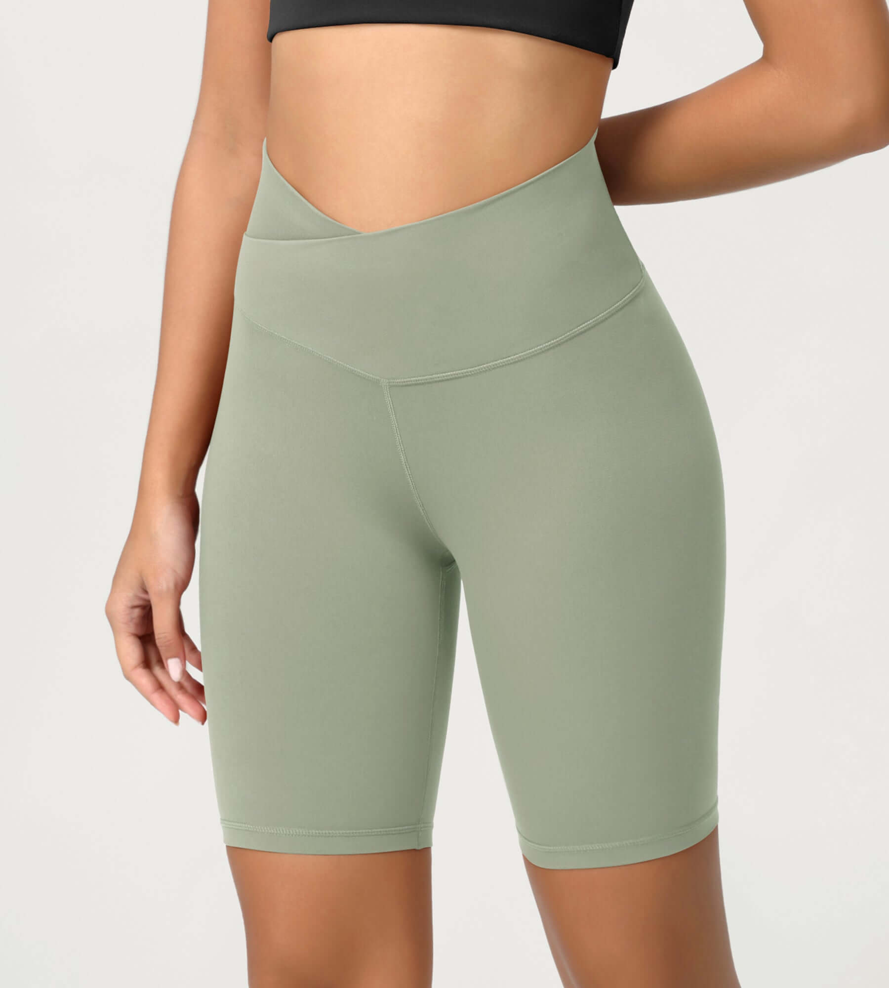 Cloud Feeling 8 Crossover Yoga Shorts - ododos