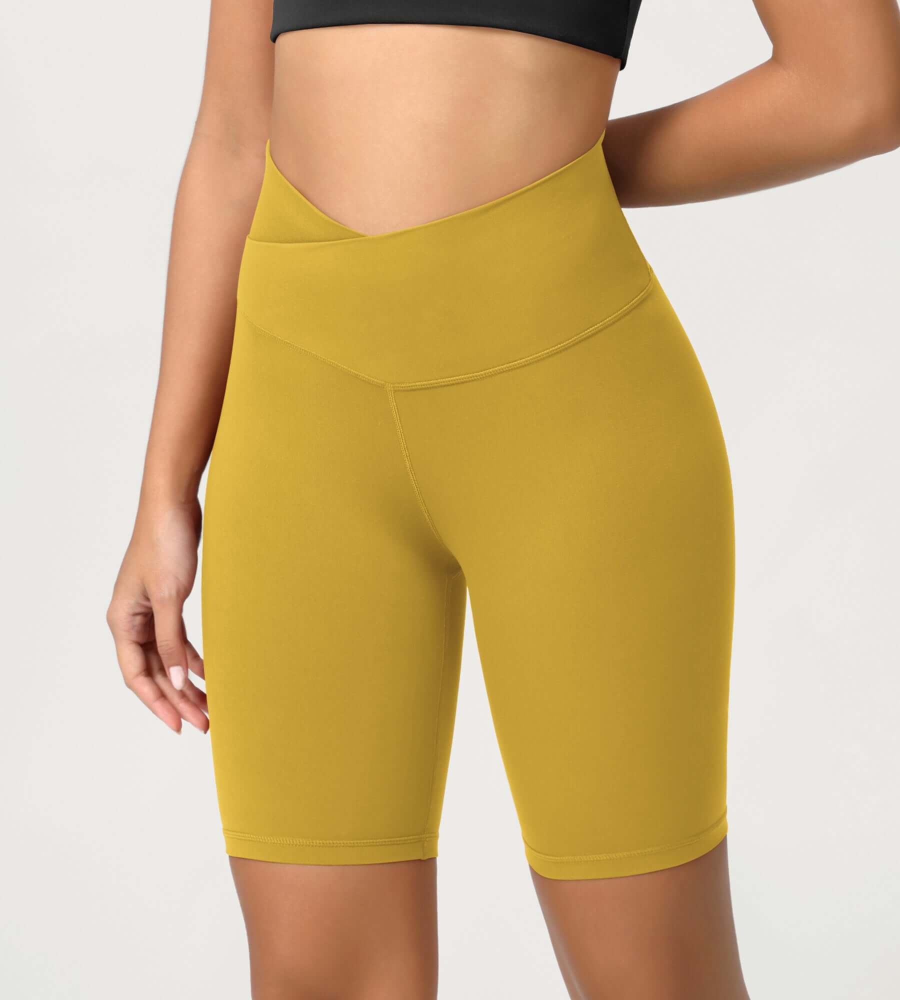 Cloud Feeling 8 Crossover Yoga Shorts - ododos