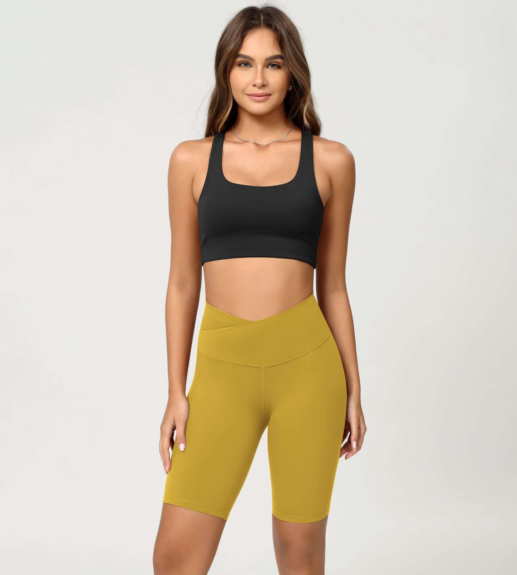 Cloud Feeling 8 Crossover Yoga Shorts - ododos