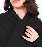 Long Sleeve Cropped Drawstring Hoodie - ododos