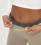 25" Fleece Lined Leggings with Pockets showing fleece lining detail on the waistband.