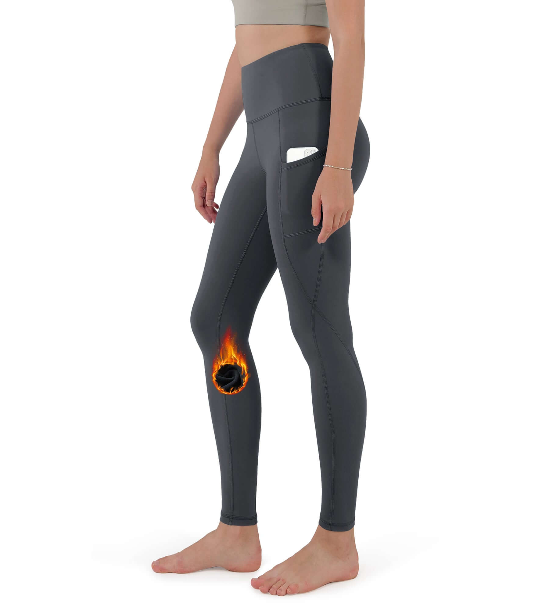 28 Fleece Lined Leggings with Pockets - ododos