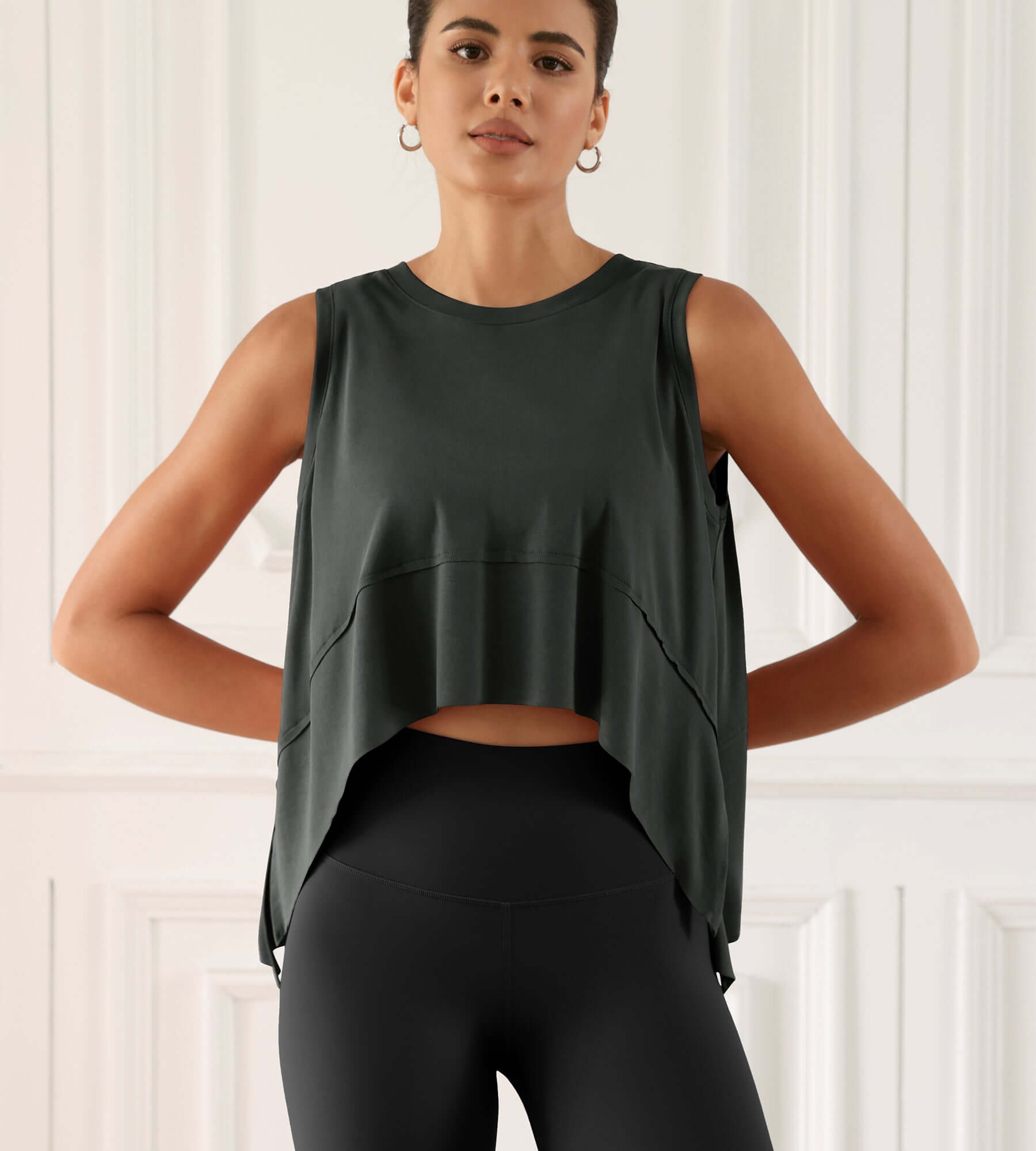 Modal Soft Sleeveless Cropped Yoga Tank(Crop) - ododos