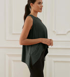 Modal Soft Sleeveless Cropped Yoga Tank (Long) - ododos