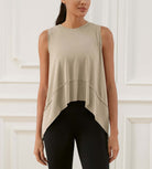 Modal Soft Sleeveless Cropped Yoga Tank (Long) - ododos