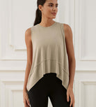 Modal Soft Sleeveless Cropped Yoga Tank (Long) Abalone-washed - ododos