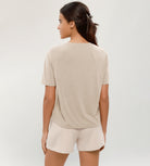 Modal Soft Crew Neck Short Sleeve Shirts - ododos