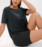 Modal Soft Crew Neck Short Sleeve Shirts - ododos