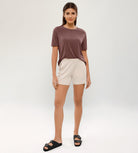 Modal Soft Crew Neck Short Sleeve Shirts - ododos