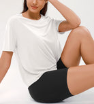 Modal Soft Crew Neck Short Sleeve Shirts - ododos