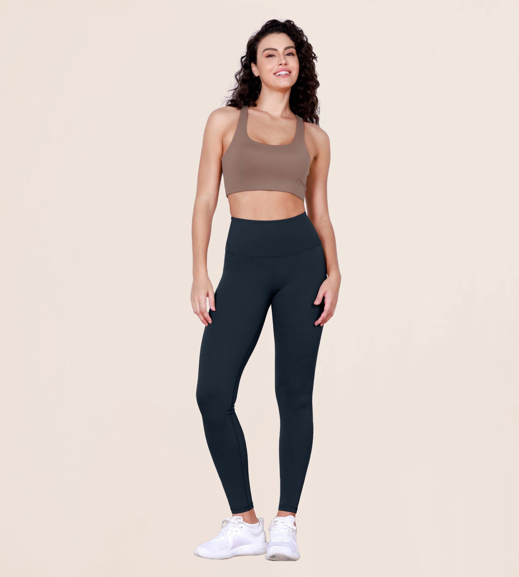 28 Odlex Body-Hugging Workout Leggings with Back Pocket Deep Navy - ododos