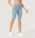 ODLEX 2-Pack 14" High Waist Workout Capris with Pockets - ododos