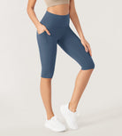 ODLEX 2-Pack 14" High Waist Workout Capris with Pockets - ododos