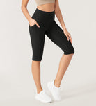 ODLEX 2-Pack 14" High Waist Workout Capris with Pockets - ododos