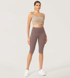 ODLEX 2-Pack 14" High Waist Workout Capris with Pockets - ododos