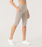 ODLEX 2-Pack 14" High Waist Workout Capris with Pockets - ododos