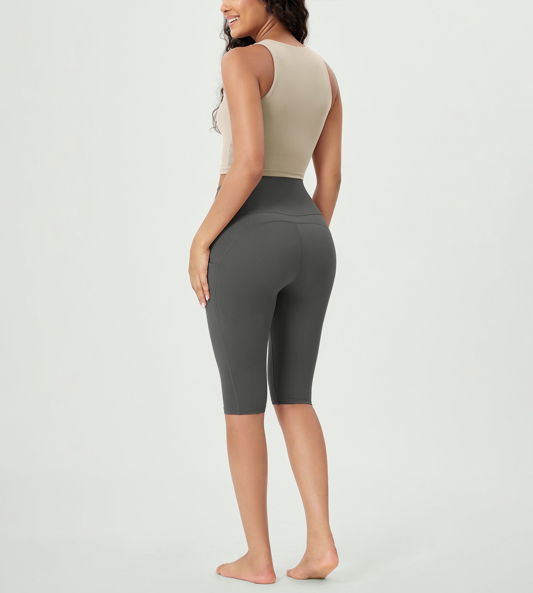 14 ODLEX High Waist Workout Yoga Capri Leggings with Pockets - ododos