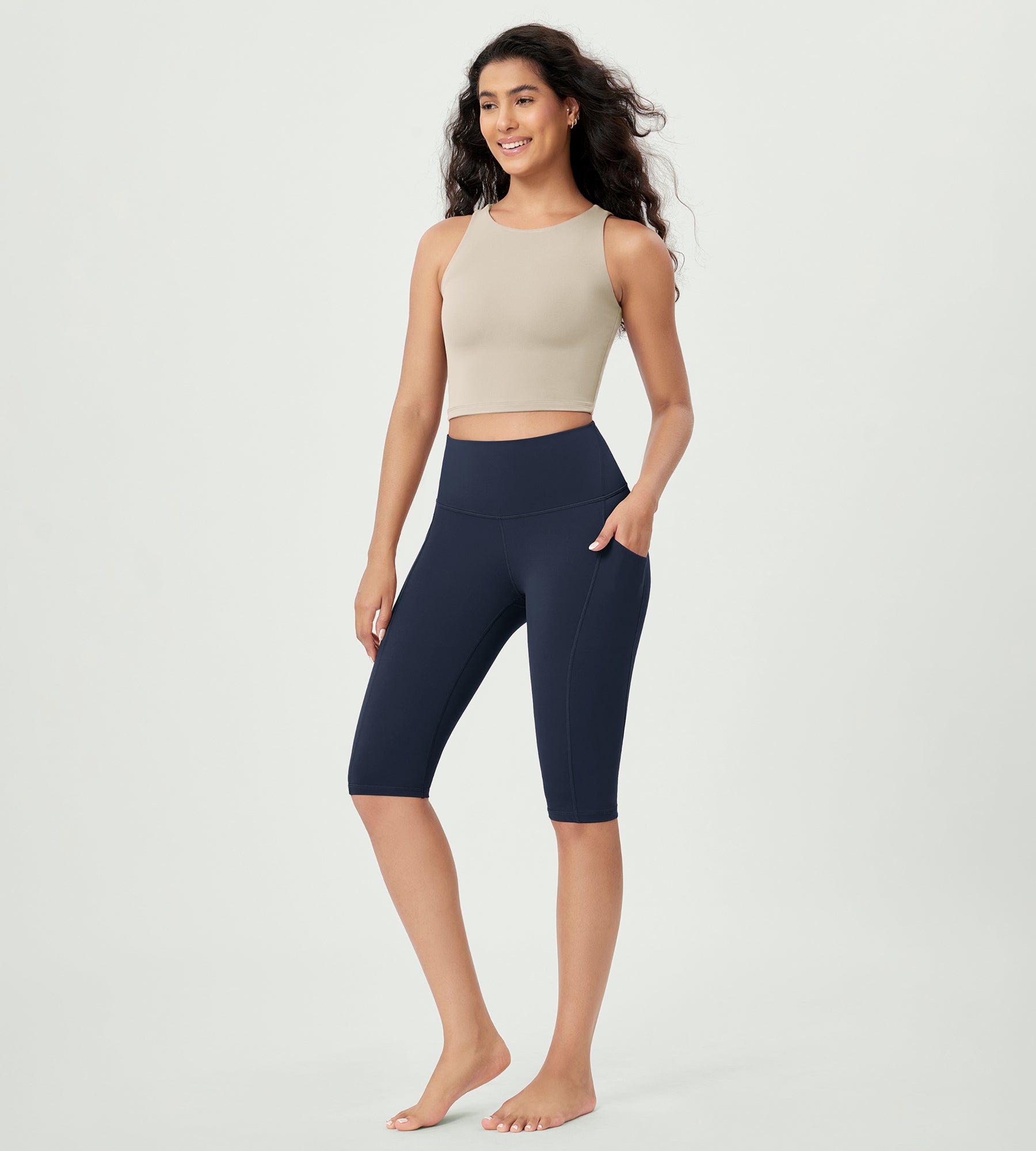 14 ODLEX High Waist Workout Yoga Capri Leggings with Pockets - ododos