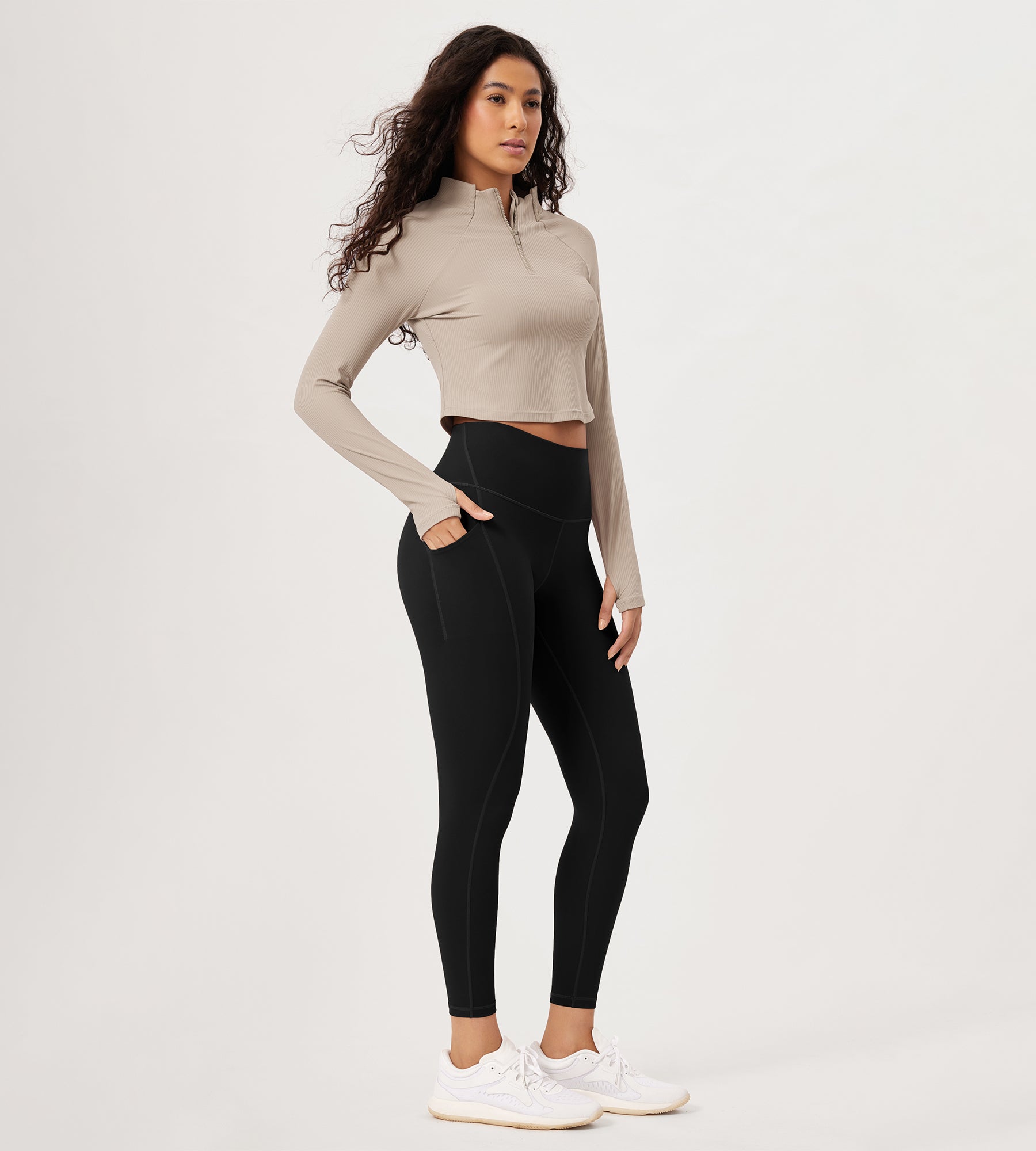 25â€?High Waist Workout Leggings with Pockets - ododos