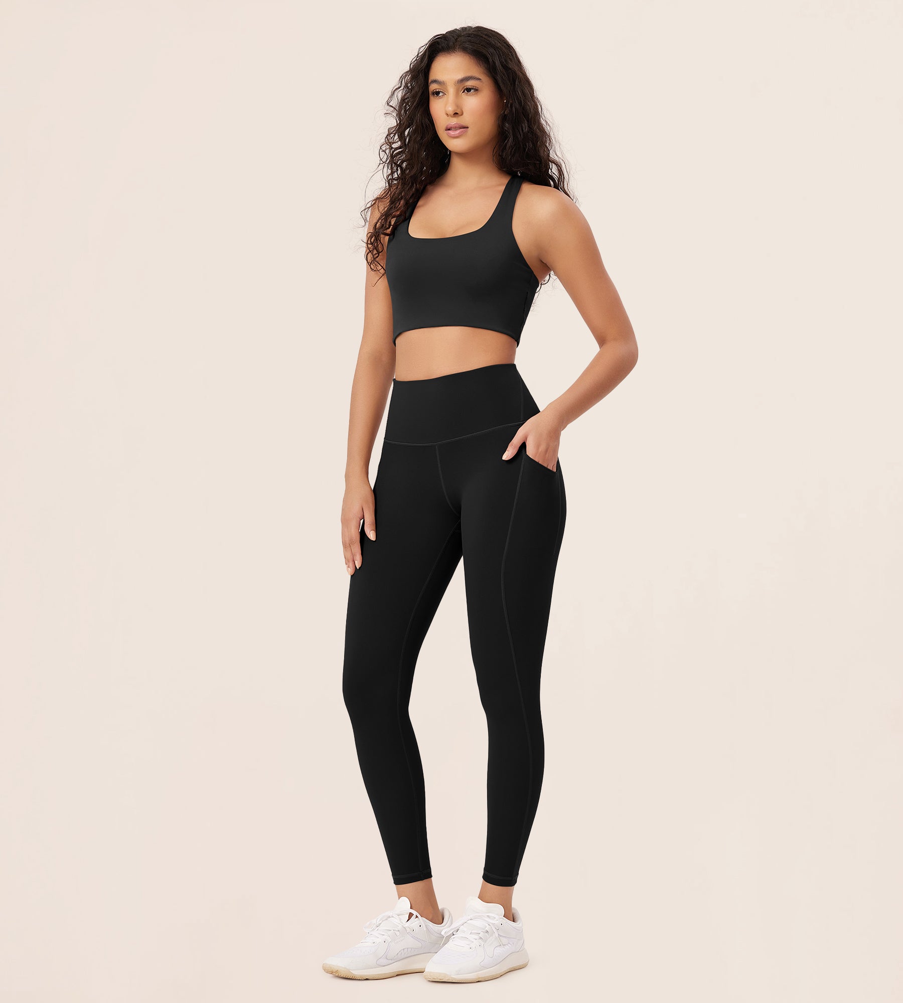 25” High Waist Workout Leggings with Pockets - ododos